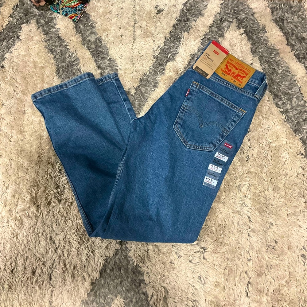 MENS LEVI STRAIGHT DENIM 28/30 NWT